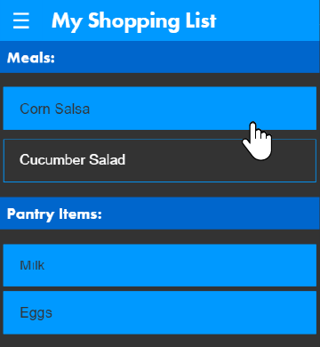 Building a Shopping List